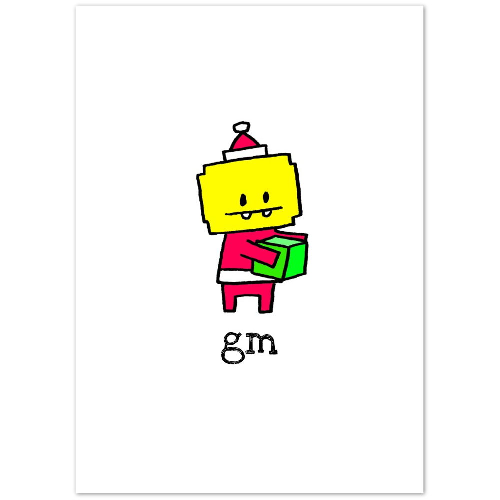 gm santa - 8 meg holiday cards - 10-pack (2-sided, white envelopes) (US & CA delivery only)