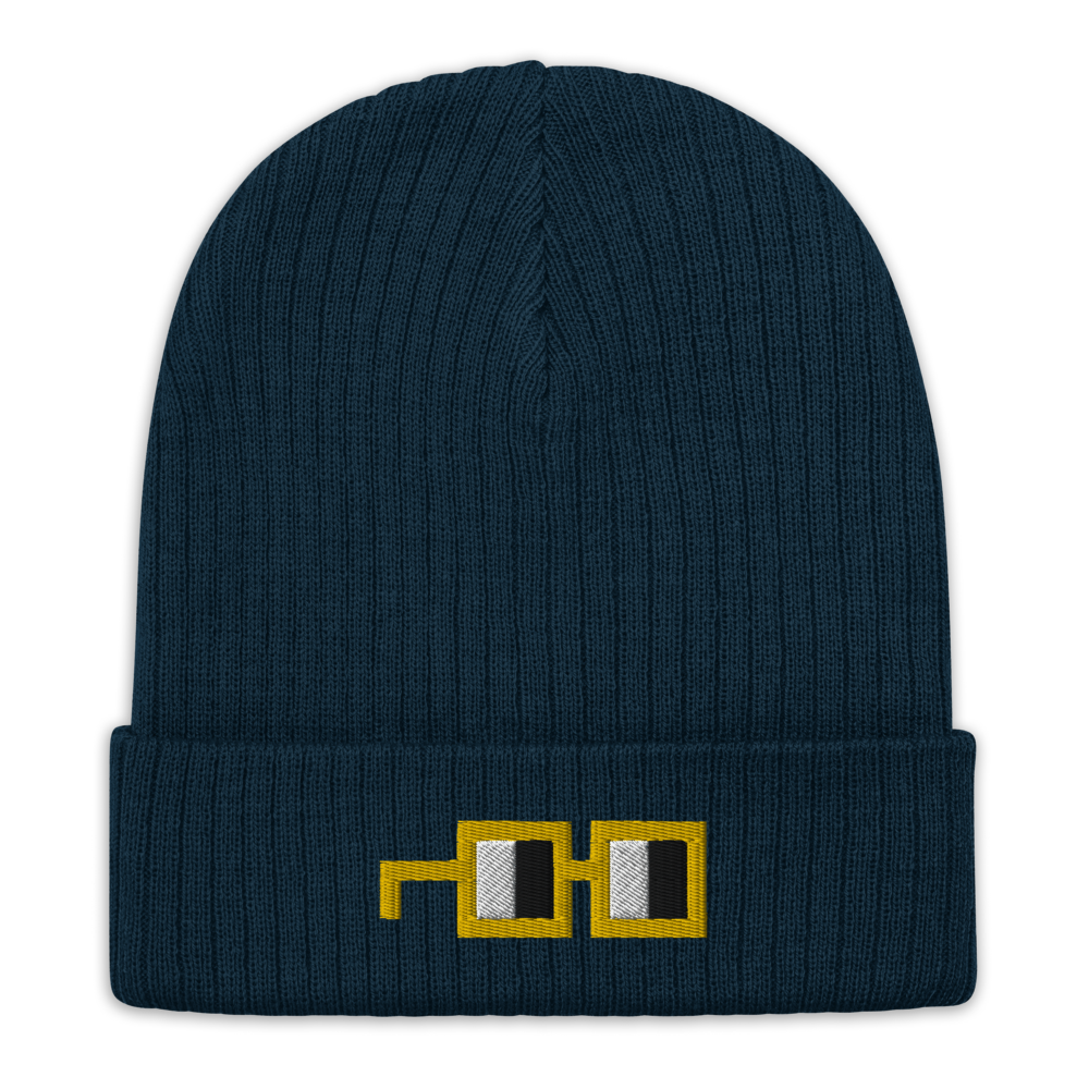 yellow glasses beanie