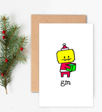 gm santa - 8 meg holiday cards - 10-pack (2-sided, white envelopes) (US & CA delivery only)