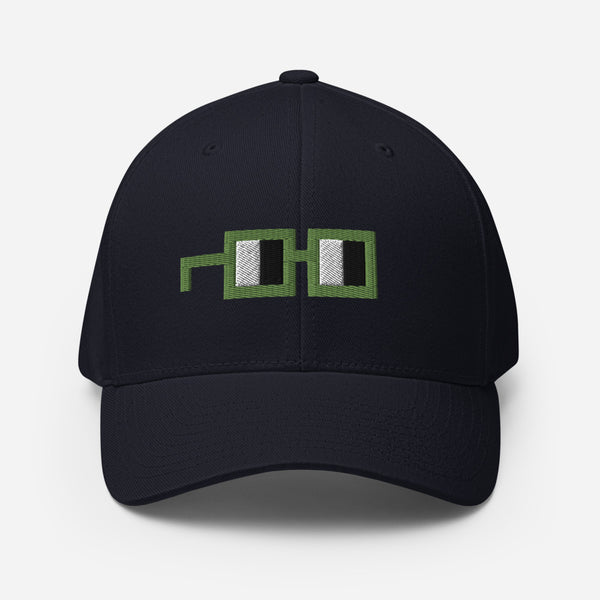 Glasses Flexfit Cap in Green - No Copy