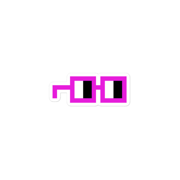 Pink Nouns Glasses Sticker - 5.5"