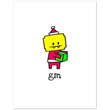 gm santa - 8 meg holiday cards - 10-pack (2-sided, white envelopes) (US & CA delivery only)